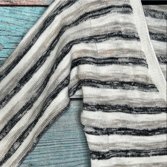 Converse One Star Dress S Striped Pattern Black White Grey Casual V-neck Stretch - Picture 3 of 8